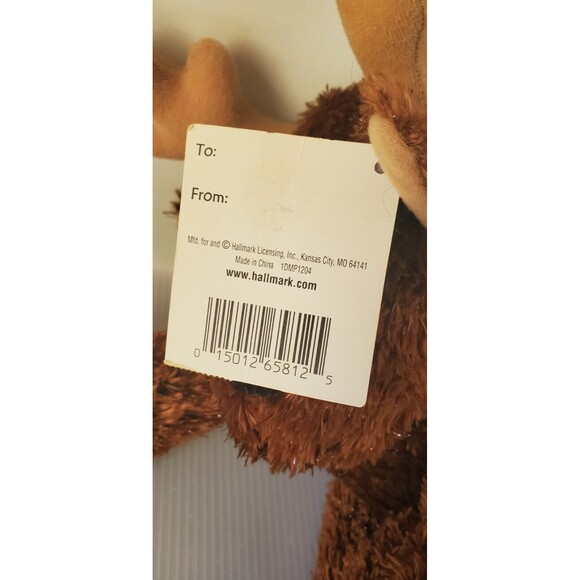 Hallmark Comet Reindeer Jingle Bell Stuffed Animal Plush Christmas Moose W/ Tag - Picture 7 of 10
